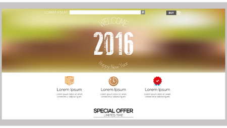 Colored web template with a new year themeのイラスト素材