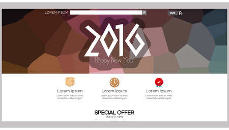 Colored web template with a new year themeのイラスト素材