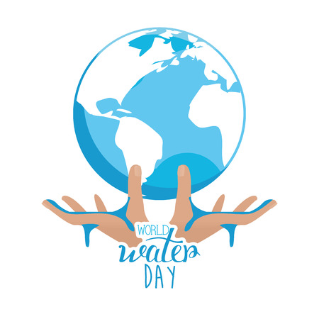 Isolated abstract illustration with a water icon on a white backgroundのイラスト素材