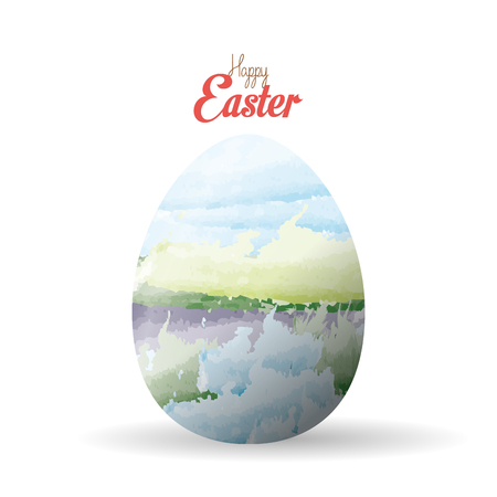 Isolated easter egg with a texture on a white backgroundのイラスト素材