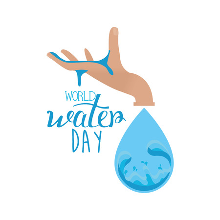 Isolated abstract illustration with a water icon on a white backgroundのイラスト素材