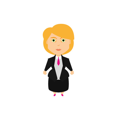Isolated woman with fashion clothes on a white backgroundのイラスト素材