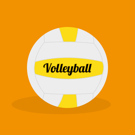 Isolated volleyball ball on a yellow backgroundのイラスト素材