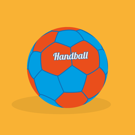 Isolated handball ball on a yellow backgroundのイラスト素材