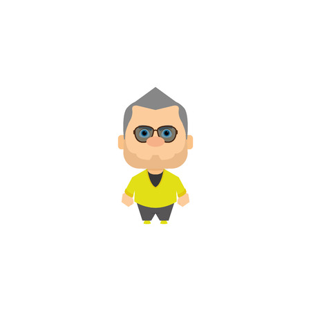 Isolated iconic male with fashion clothes on a white backgroundのイラスト素材