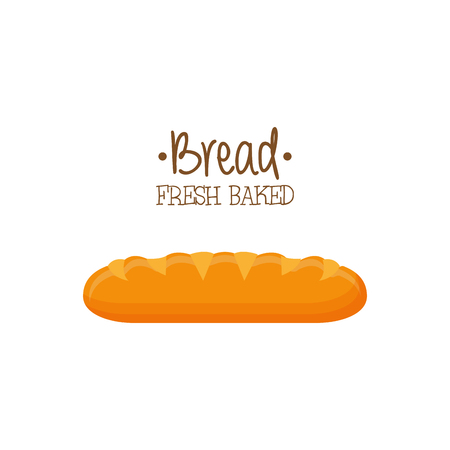 Isolated bread on a white background with textのイラスト素材