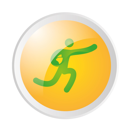 Isolated badge with a sport icon on a white backgroundのイラスト素材