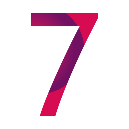 Isolated typography of a number, Vector illustration