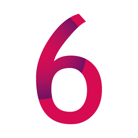 Isolated typography of a number, Vector illustrationのイラスト素材