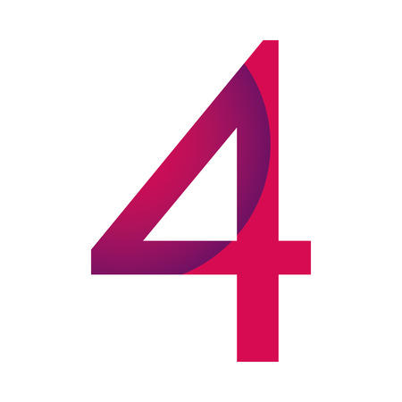 Isolated typography of a number, Vector illustrationのイラスト素材