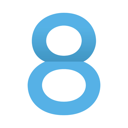 Isolated typography of a number, Vector illustrationのイラスト素材