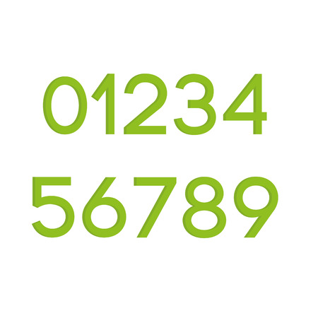 Typographical set of numbers, Vector illustrationのイラスト素材