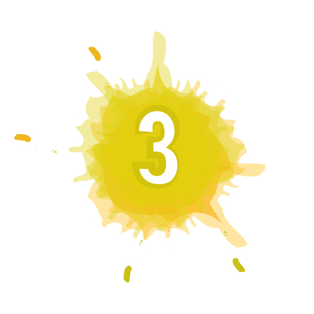 Isolated typography of a number, Vector illustrationのイラスト素材