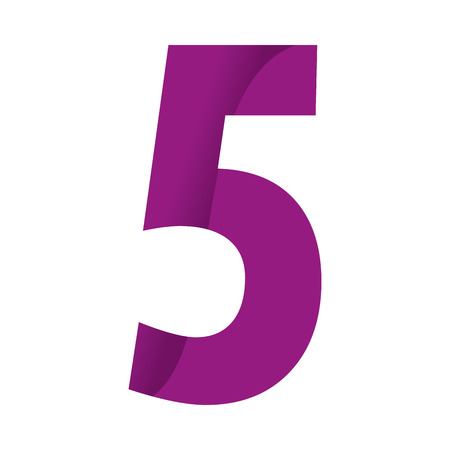 Isolated typography of a number, Vector illustrationのイラスト素材