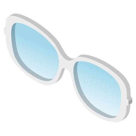 Isolated geometric glasses on a white background, Vector illustrationのイラスト素材