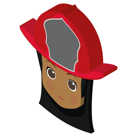 isolated avatar of a firewoman, Vector illustrationのイラスト素材