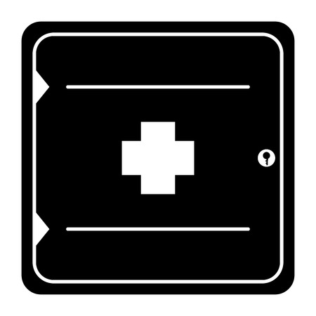 Icon of a first aid kit, vector illustrationのイラスト素材