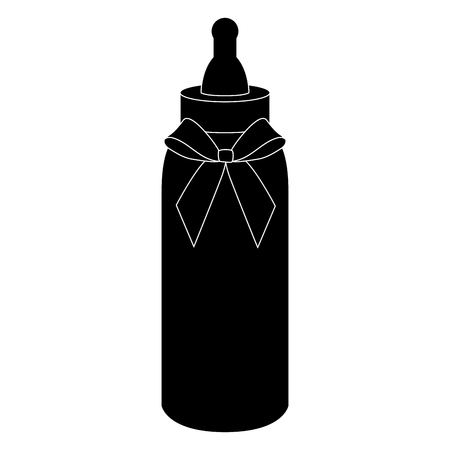 Isolated baby bottle icon on a white background, vector illustrationのイラスト素材
