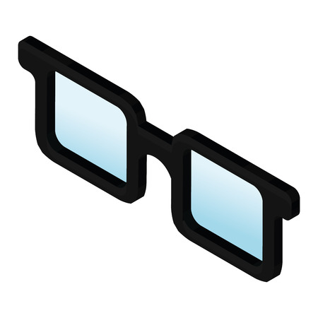 Isolated geometric glasses on a white background, Vector illustrationのイラスト素材