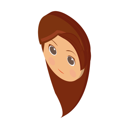 Isolated avatar of a woman, Vector illustrationのイラスト素材