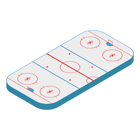 Isolated hockey field on a white background, Vector illustrationのイラスト素材