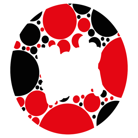 Isolated abstract composition on a white background, Vector illustrationのイラスト素材