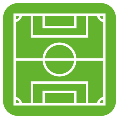Isolated soccer field on a white background, Vector illustrationのイラスト素材
