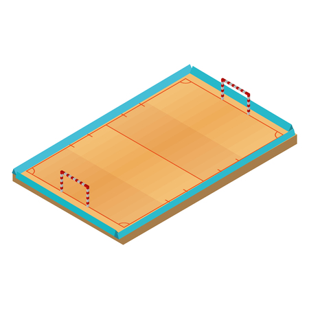 Isolated sport field on a white background, Vector illustrationのイラスト素材