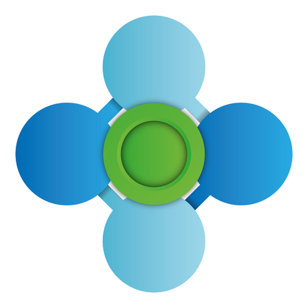 Colored empty business infographic template on a white background, Vector illustrationのイラスト素材