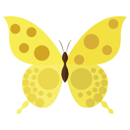 Isolated butterfly on a white background, vector illustrationのイラスト素材