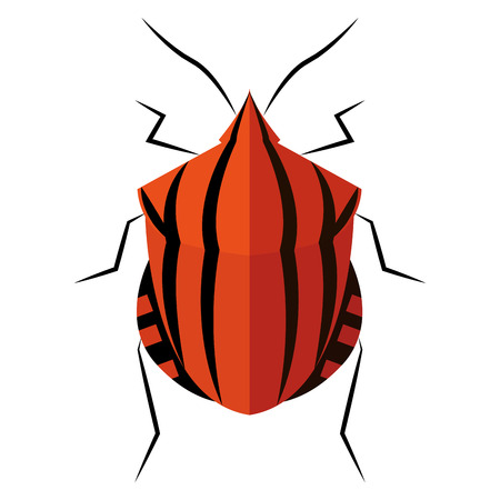 Isolated beetle on a white background, vector illustrationのイラスト素材