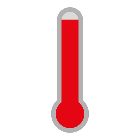 Isolated thermometer on a white background, vector illustrationのイラスト素材