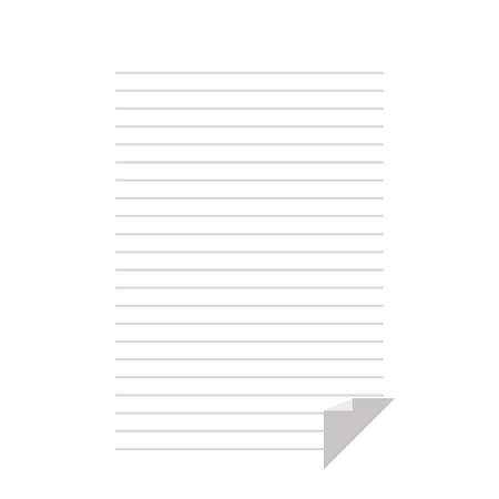 Isolated empty paper on a white background, Vector illustrationのイラスト素材