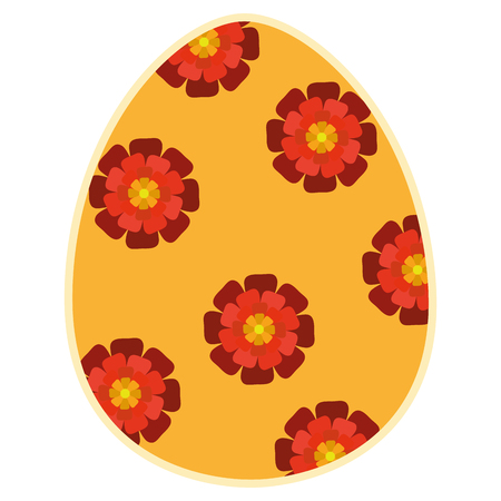 Isolated easter egg on a white background, vector illustrationのイラスト素材