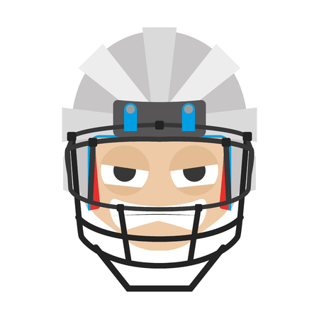 Isolated avatar of rugby player on a white backdrop illustration.のイラスト素材