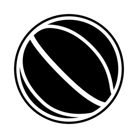Basketball ball silhouette on a white backdrop, design.のイラスト素材
