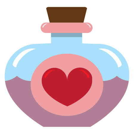 isolated cute kawaii love potion colorful - Vectorのイラスト素材