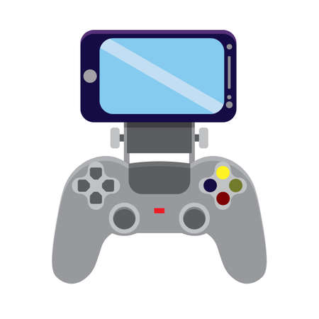 Isolated animated smartphone control videogame colorful - Vector