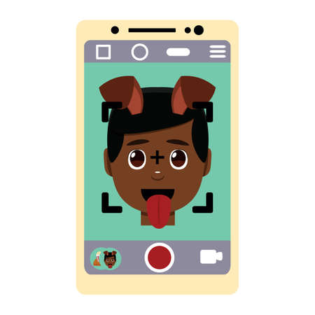 isolated Smartphone Illustration cellphone tecnology app - Vectorのイラスト素材