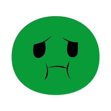Isolated barf emoji vomit emoticon icon - Vectorのイラスト素材