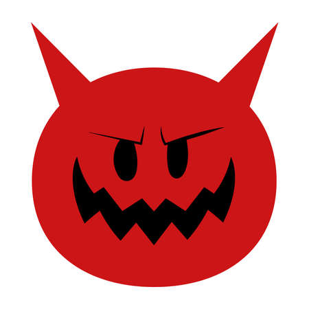 Isolated devil emoji emoticon icon face- Vectorのイラスト素材