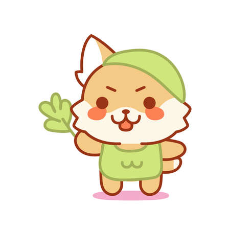 Isolated kitten cleaning. Cute emoji of a cat - Vectorのイラスト素材