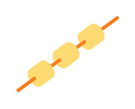 Isolated marshmallow camping implements emoji icon - Vectorのイラスト素材