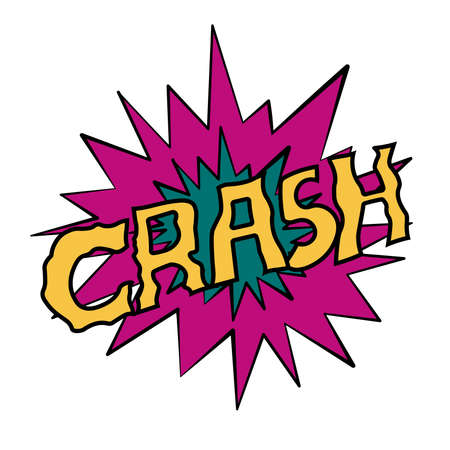 Isolated Crash comics vignettes icon cartoon - Vectorのイラスト素材