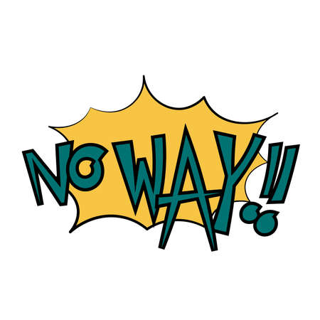 Isolated No Way Comics vignettes Icon - Vectorのイラスト素材