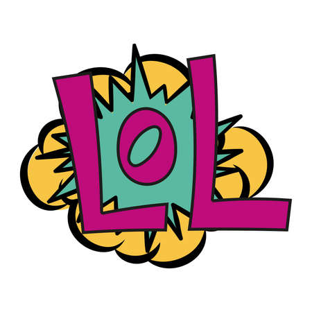 Isolated LOL comics vignettes cartoon icon - Vectorのイラスト素材