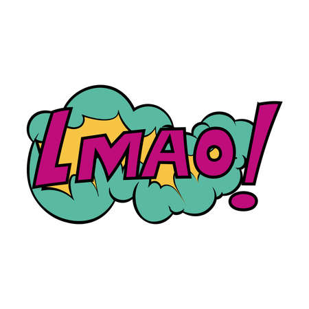 Isolated Lmao Comics vignettes Icon cartoon - Vectorのイラスト素材