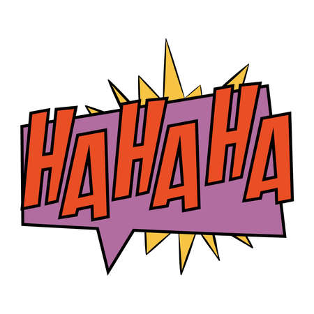 Isolated Hahaha Comics vignettes cartoon icon - Vectorのイラスト素材