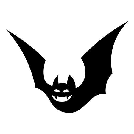 Isolated bat halloween holiday cartoon icon - Vectorのイラスト素材