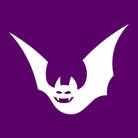Isolated bat halloween holiday cartoon icon - Vectorのイラスト素材